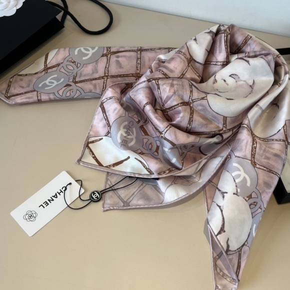 Pink Silk Scarf - Picture 1 of 6